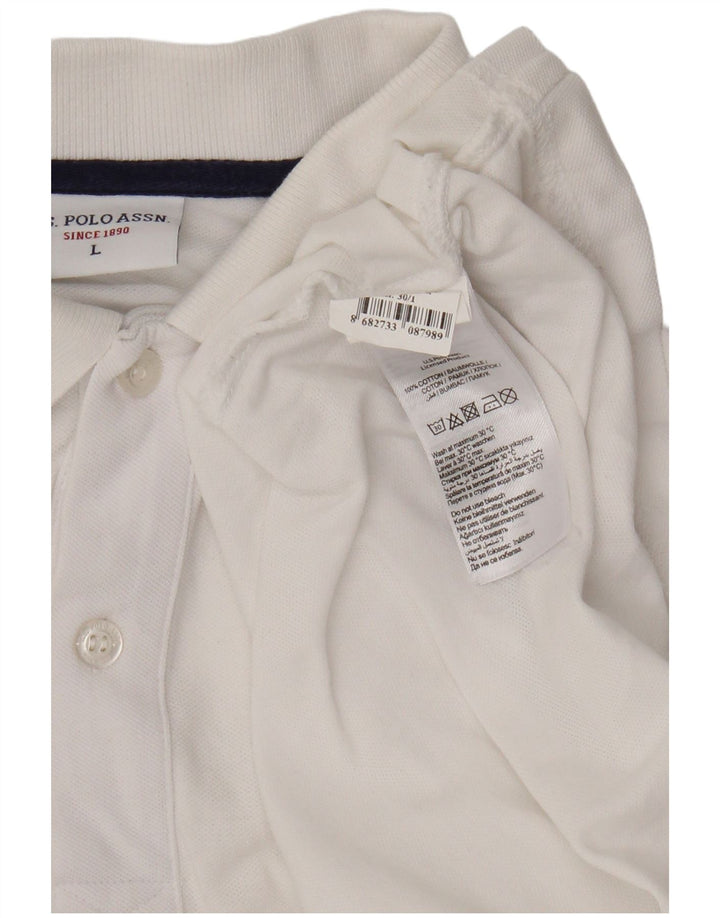 U.S. Polo Assn. Cămașă bărbați mare, alb, bumbac
