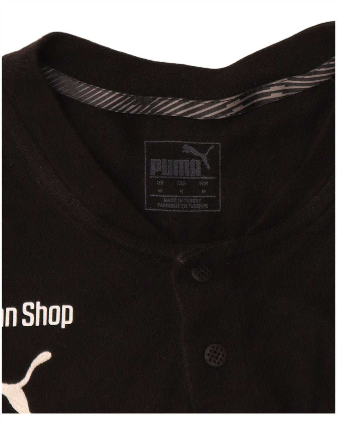 Tricou grafic PUMA pentru bărbați Top mediu din bumbac negru