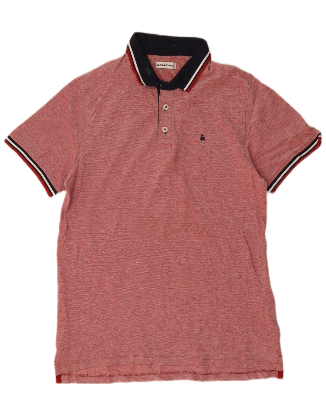 Tricou polo Jack & Jones pentru bărbați, mare, roșu, din bumbac color bloc
