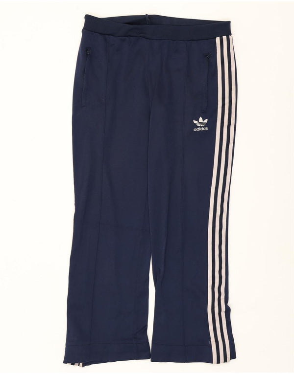 Pantaloni de trening ADIDAS pentru femei UK 14 Medium Bleumarin Poliamidă