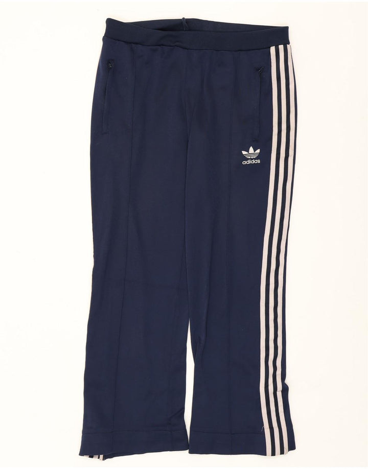 Pantaloni de trening ADIDAS pentru femei UK 14 Medium Bleumarin Poliamidă