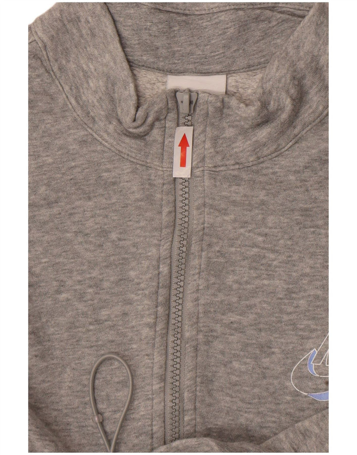 Pulover Nike pentru damă, supradimensionat, cu fermoar, cu gât, UK 18 XL, gri pete