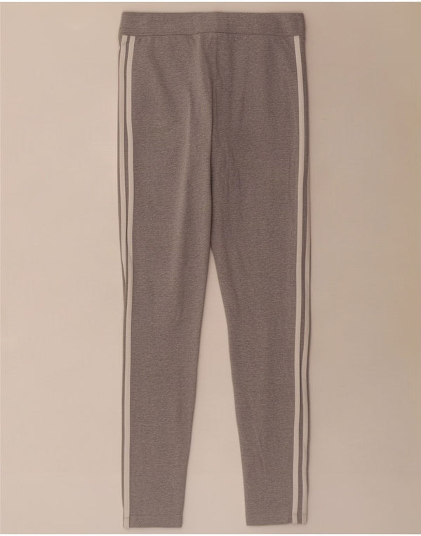 Leggings pentru femei Adidas UK 12, bumbac cu pete gri medii