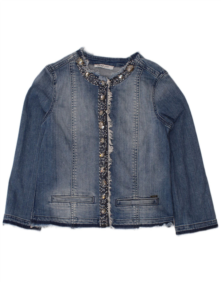 Jacheta Denim Fete LIU JO 11-12 Ani Bumbac Albastru