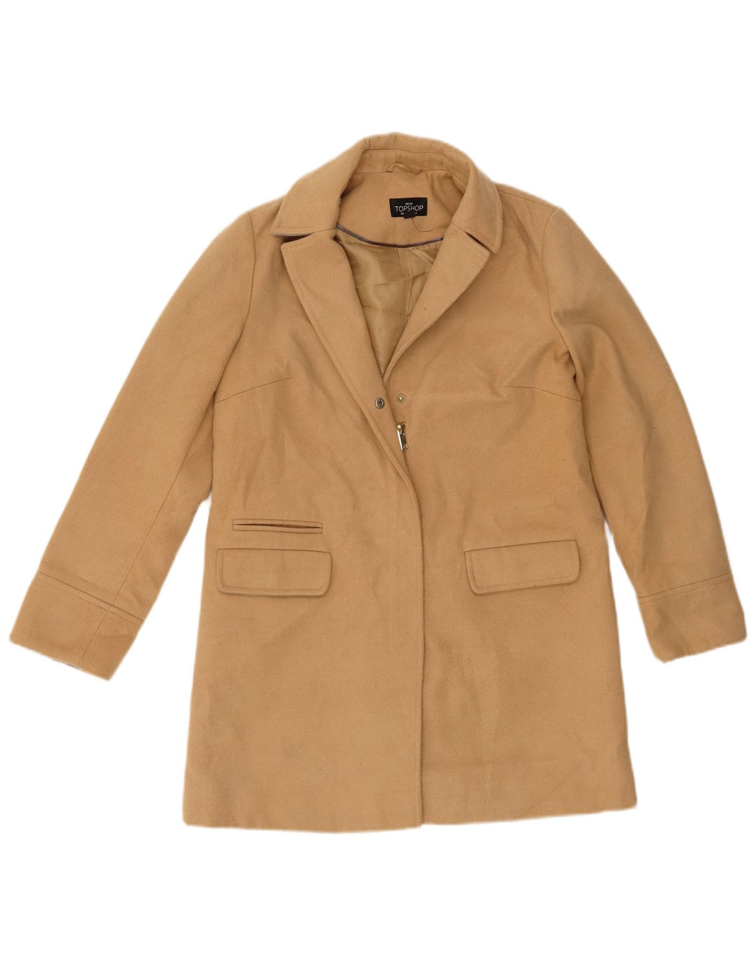 Topshop pardesiu pentru femei UK 6 XS poliester bej