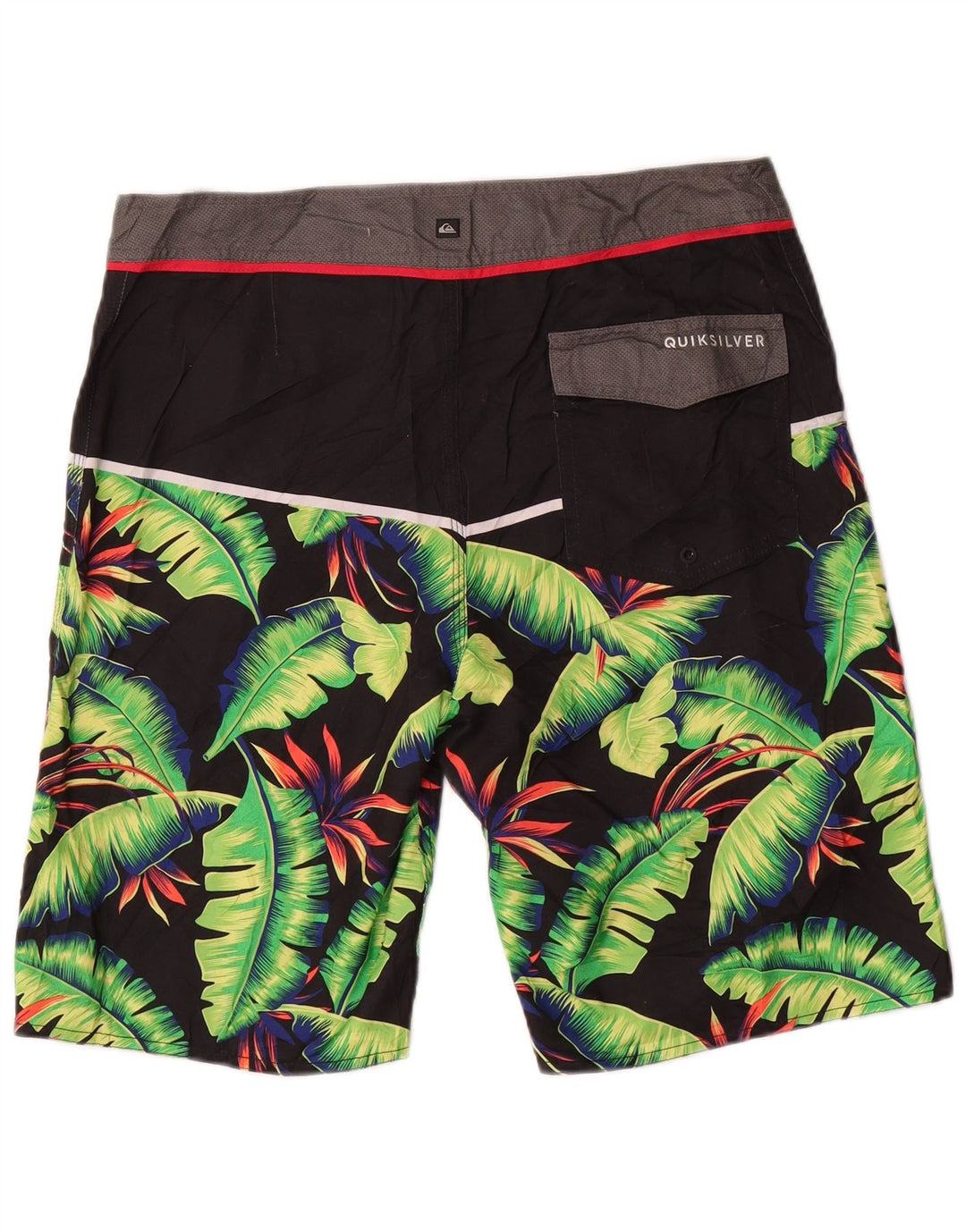 Pantaloni scurți de înot Quiksilver pentru bărbați, poliester floral, negru mediu