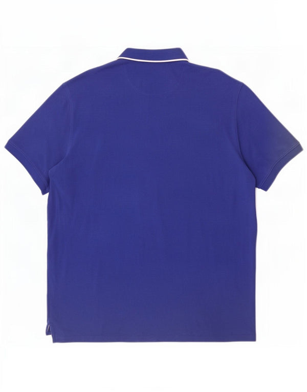Tricou polo Massimo Dutti pentru bărbați, bumbac albastru 2XL