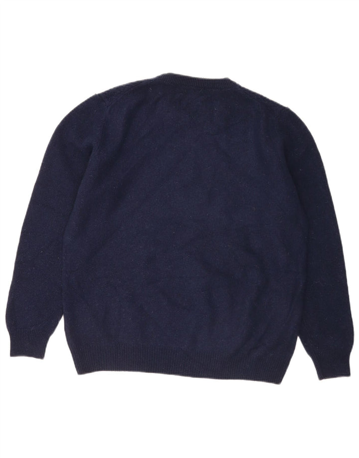Pulover pentru bărbați Marks & Spencer Blue Harbour cu decolteu triplu, mediu bleumarin
