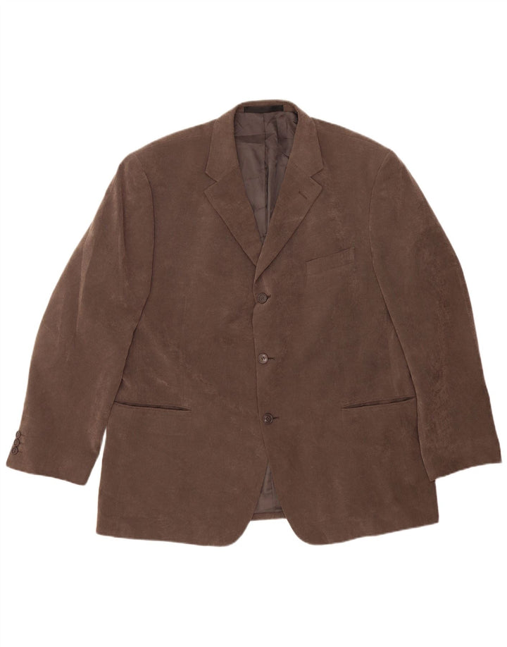 Jachetă pentru bărbați Marks & Spencer cu 3 nasturi, UK 46 XL, poliester gri