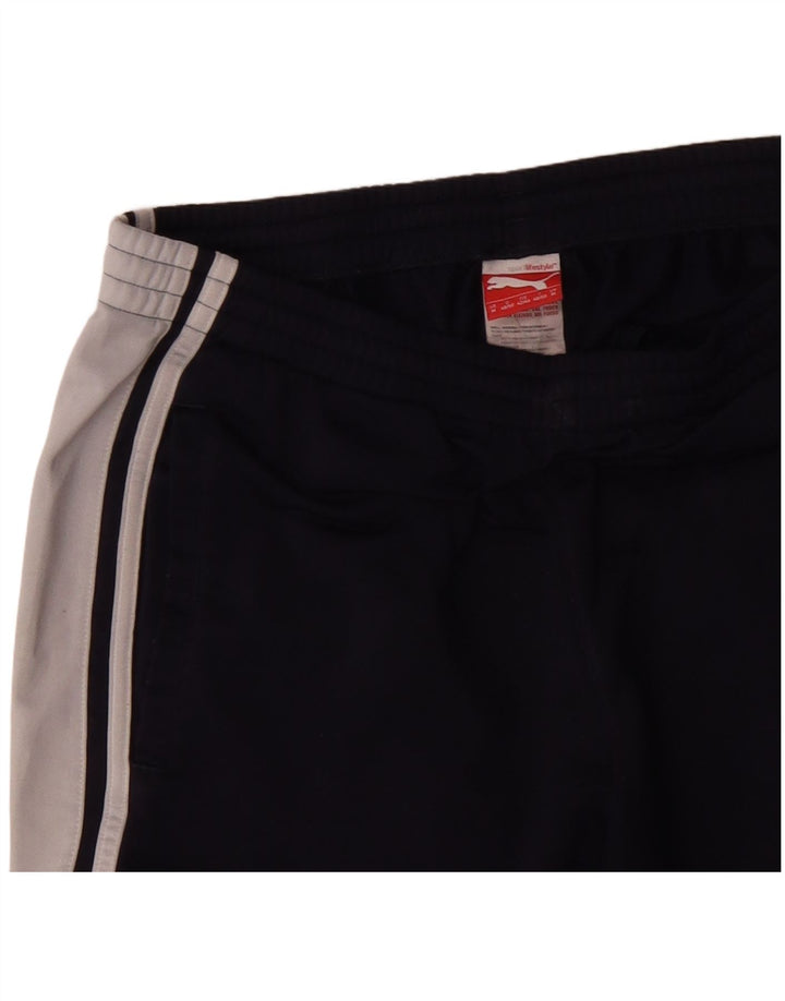 Pantaloni de trening PUMA pentru bărbați, poliester bloc de culoare, albastru marin mediu