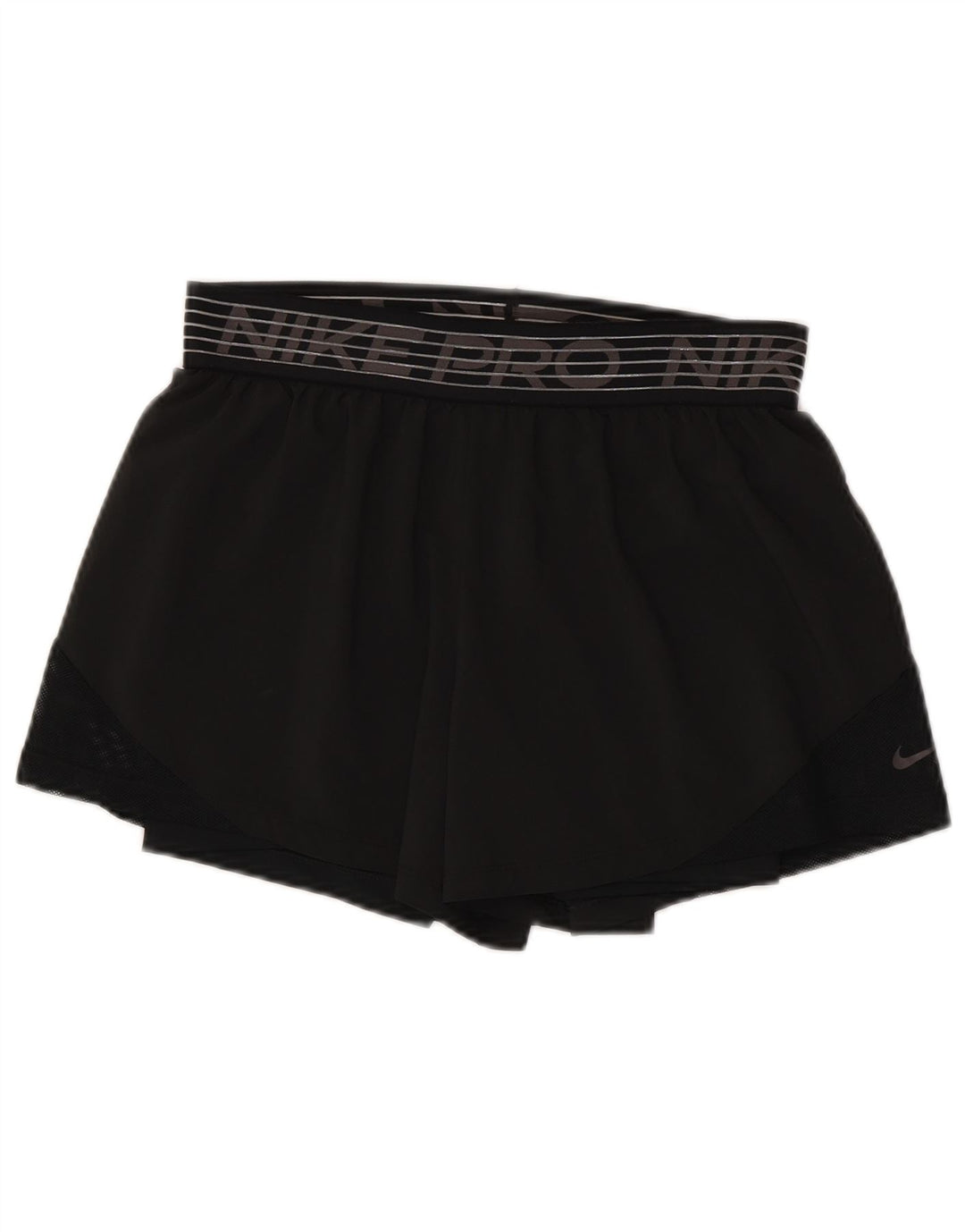 Pantaloni scurți sport grafic Nike pentru femei UK 14 Medium Black