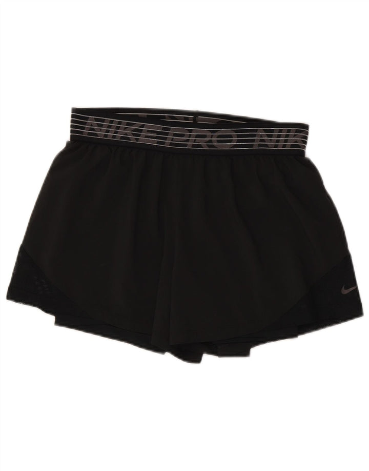 Pantaloni scurți sport grafic Nike pentru femei UK 14 Medium Black
