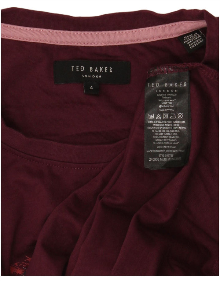 Tricou grafic pentru bărbați Ted Baker Mărimea 4 mare, bumbac maro