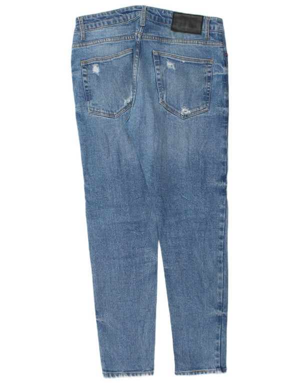 Blugi slim pentru femei Distressed Zara W33 L28 Albastru