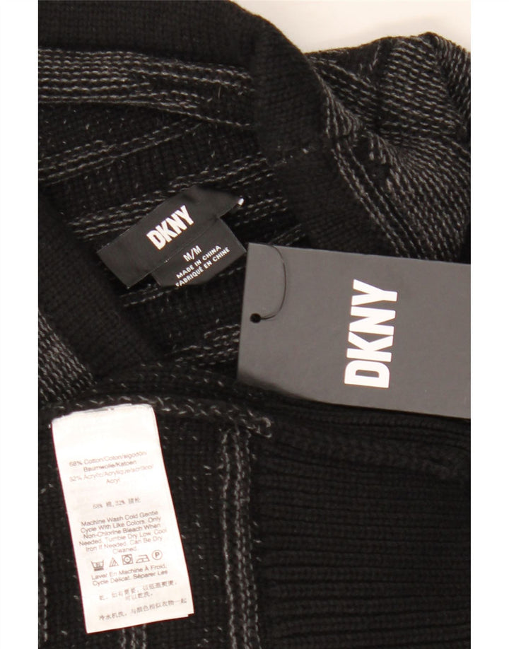 Pulover Dkny pentru bărbați cu gât rulat, bumbac cu dungi negre medii