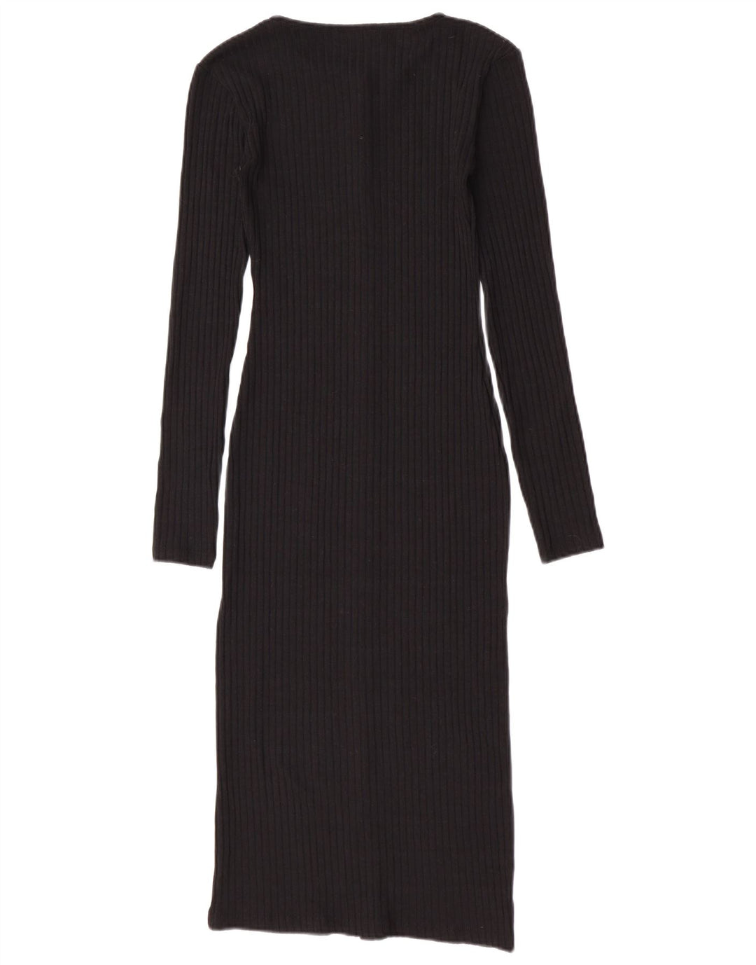 Pulover cardigan cu lungă pentru femei Zara UK 8 Poliester negru mic