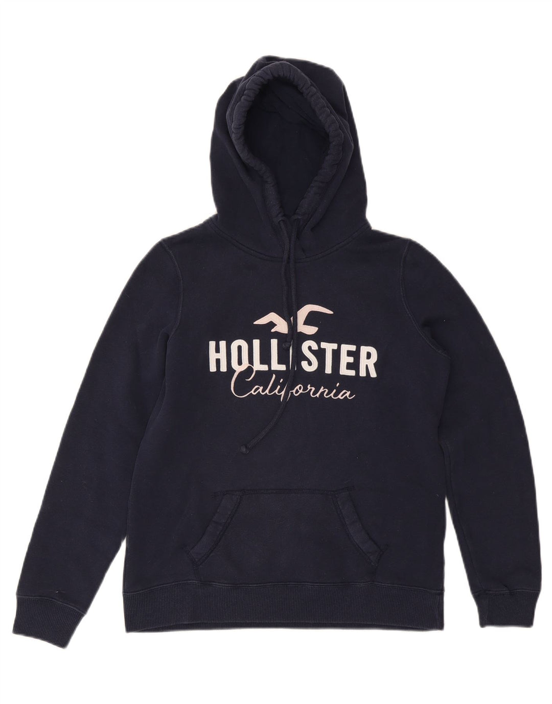 Pulover cu glugă cu grafic pentru femei HOLLISTER UK 14 Medium, bleumarin, bumbac