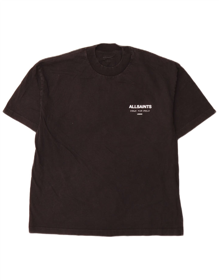 Tricou grafic pentru bărbați All Saints Top mic bumbac negru