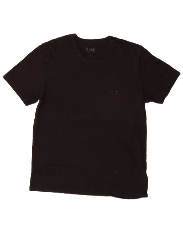 Tricou pentru bărbați Hugo Boss Top mediu din bumbac negru