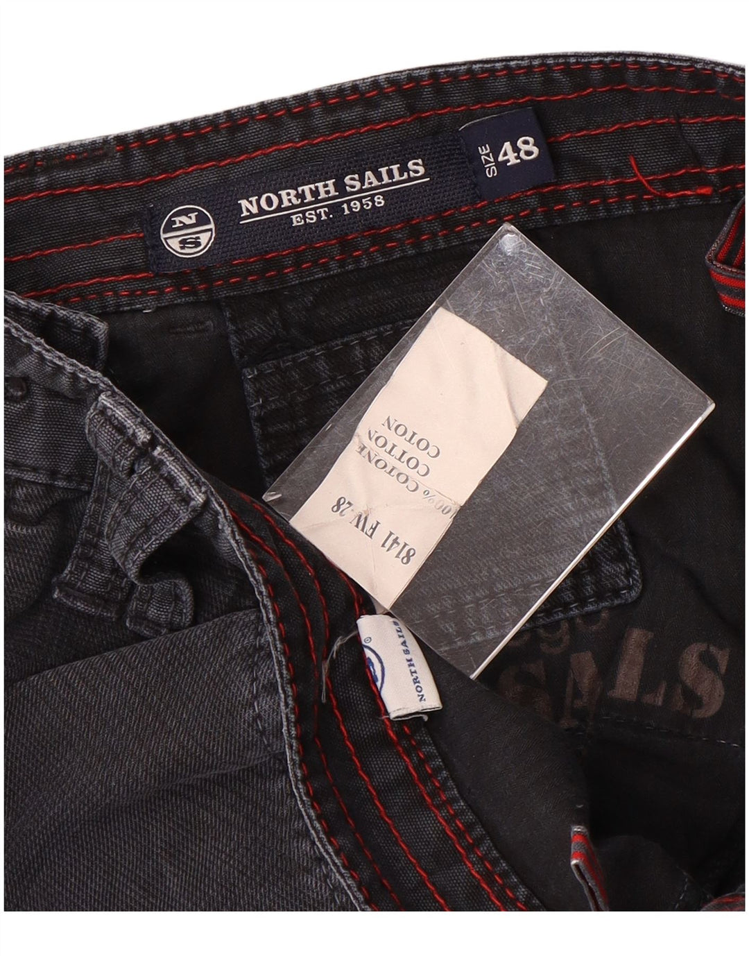 NORTH SAILS Pantaloni scurți cargo pentru bărbați IT 48 Medium W34 Navy Blue Houndstooth