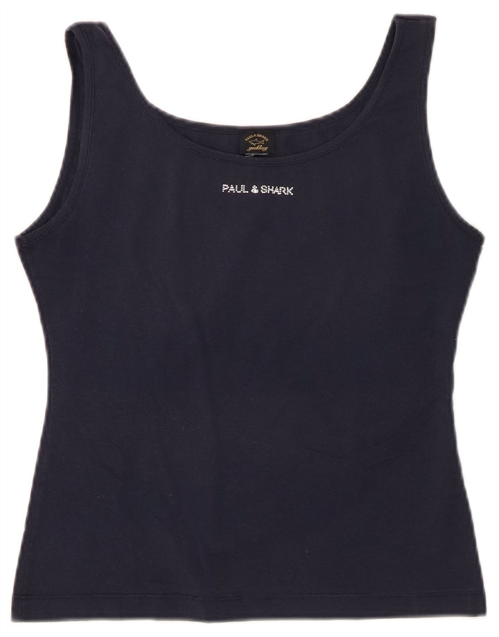 Paul & Shark pentru femei Crop Vest Top UK 12 Medium Bleumarin