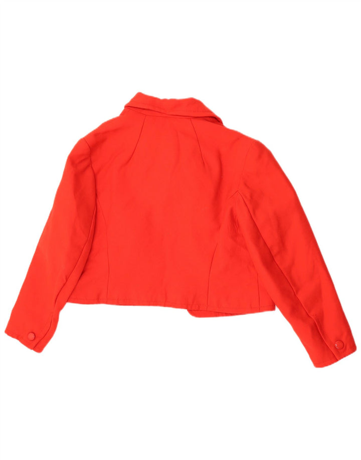 Jachetă Bolero Vintage pentru femei UK 14 Medium Red Lână nouă