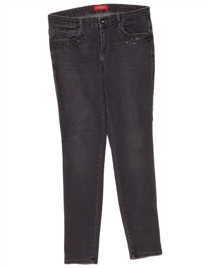 Blugi skinny pentru femei Guess W30 L30 bumbac gri
