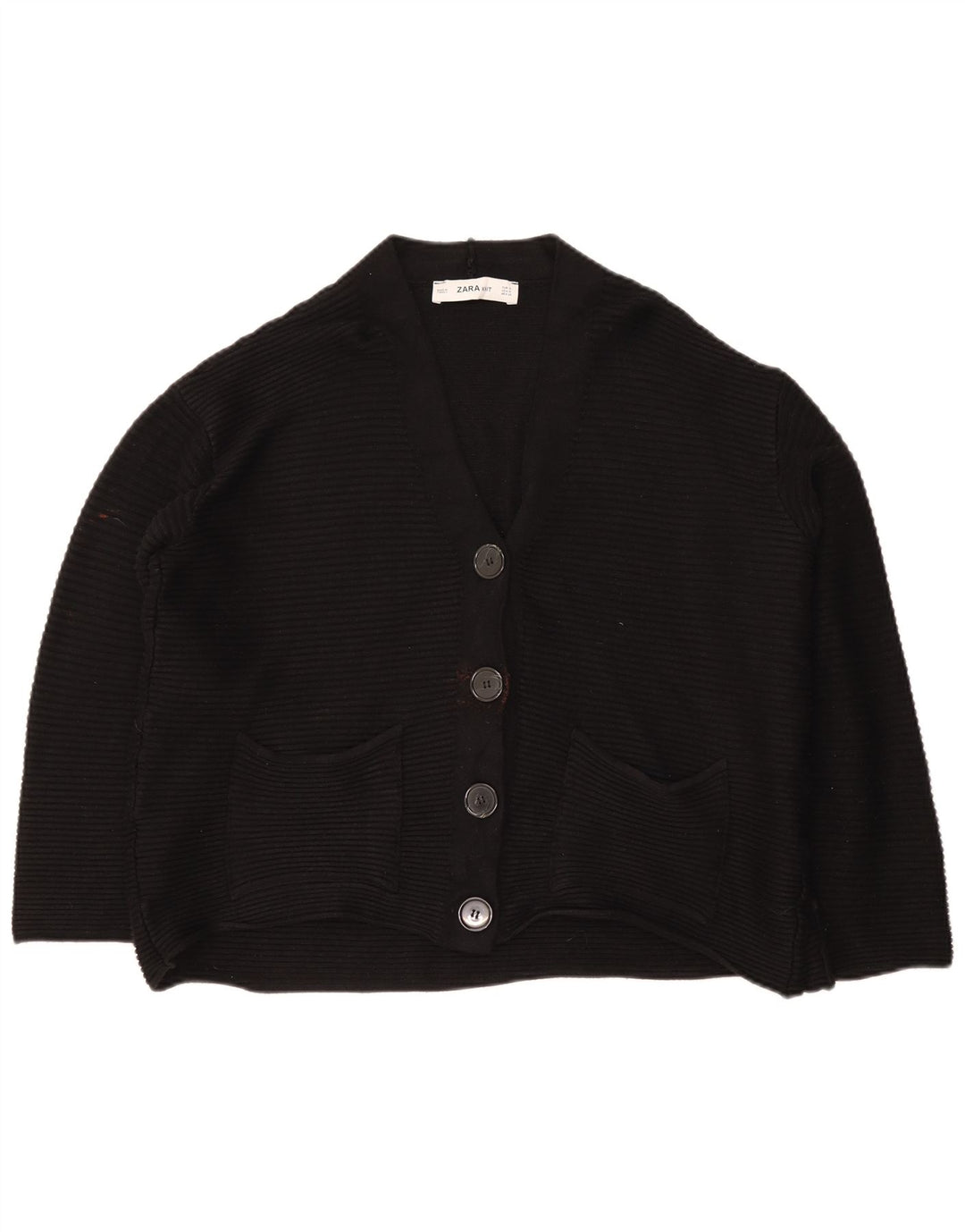 Pulover cardigan supradimensionat pentru femei Zara UK 10 Small Black Classic