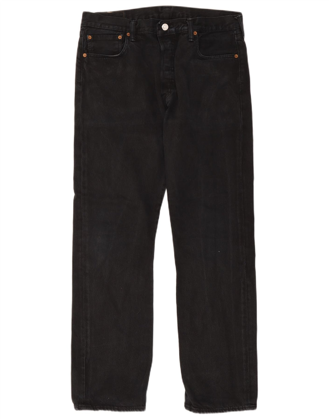 Levi's Mens 501 Straight Jeans W34 L32 Navy Blue Cotton