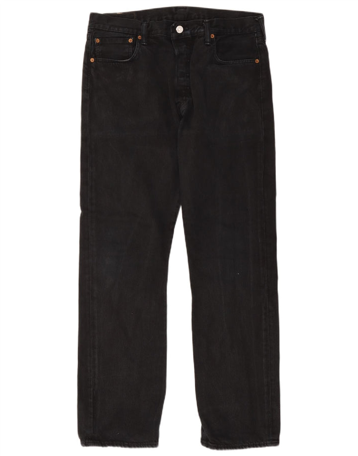 Levi's Mens 501 Straight Jeans W34 L32 Navy Blue Cotton