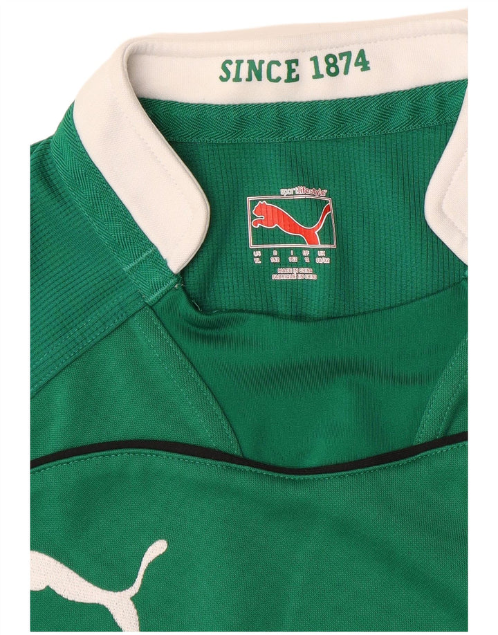 Tricou grafic PUMA IRFU pentru băieți Top 11-12 ani, mare, verde, colorblock