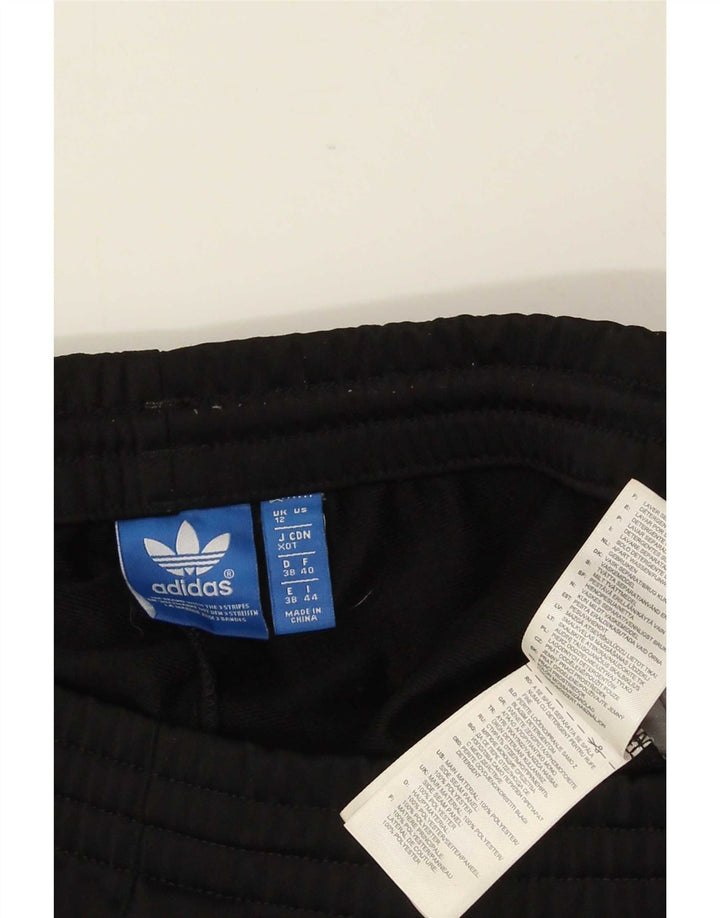 Pantaloni de trening Adidas pentru femei UK 12 Medium Black Colorblock Poliester