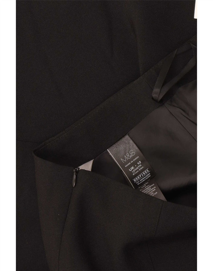 Fusta creion pentru femei Marks & Spencer UK 12 Medium W32 Poliester negru