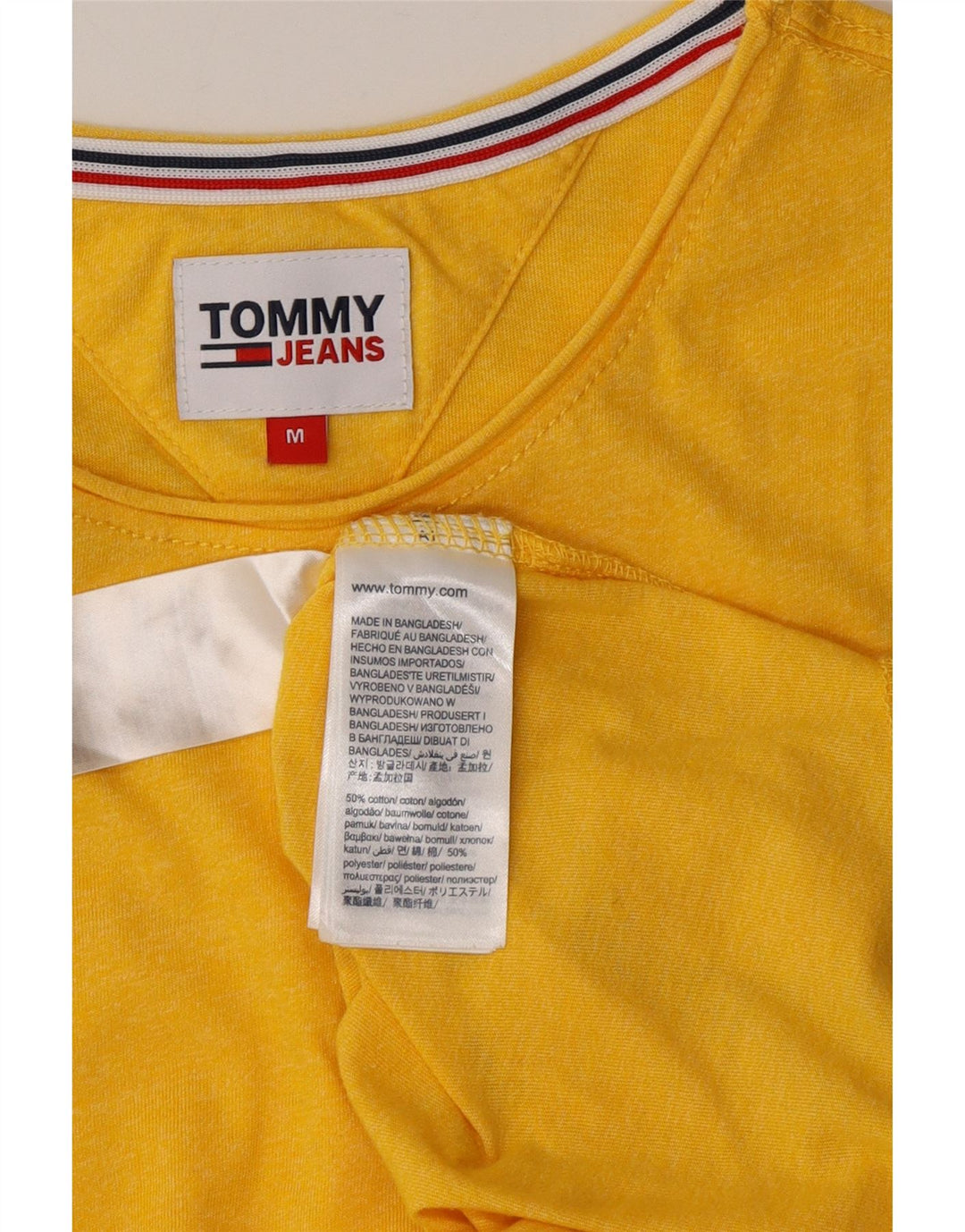 TOMMY HILFIGER Tricou pentru femei Top UK 14 Bumbac galben mediu