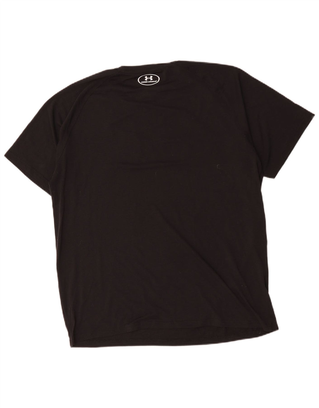 Tricou grafic Under Armour pentru bărbați Heat Gear Top mare din poliester negru