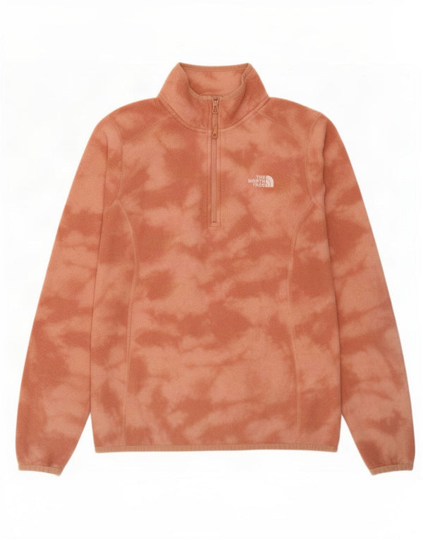 Pulover din lână The North Face pentru femei, cu fermoar și gât, UK 14, portocaliu mediu Tie Dye
