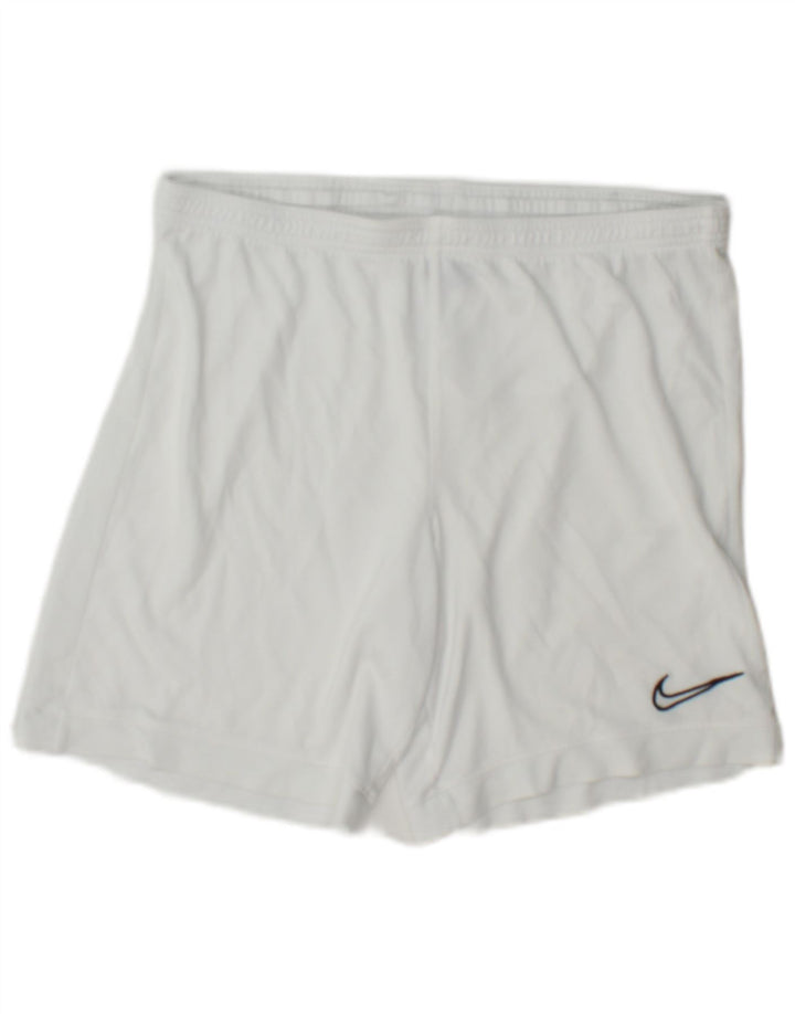 Pantaloni scurți sport Nike Dri Fit pentru bărbați, poliester alb mediu