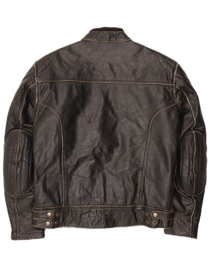 Jachetă vintage din piele pentru bărbați EU 52 XL din piele neagră