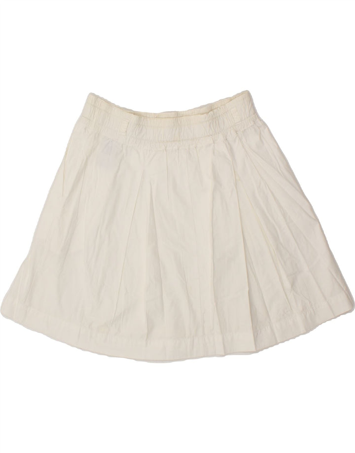 NORTH SAILS Womens A-Line Skirt IT 42 Medium W32  White Cotton Vintage North Sails and Second-Hand North Sails from Messina Hembry 