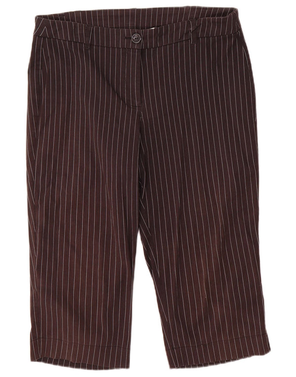 Pantaloni Capri pentru femei Marks & Spencer EU 40 Medium W32 L18 Gri cu dungi