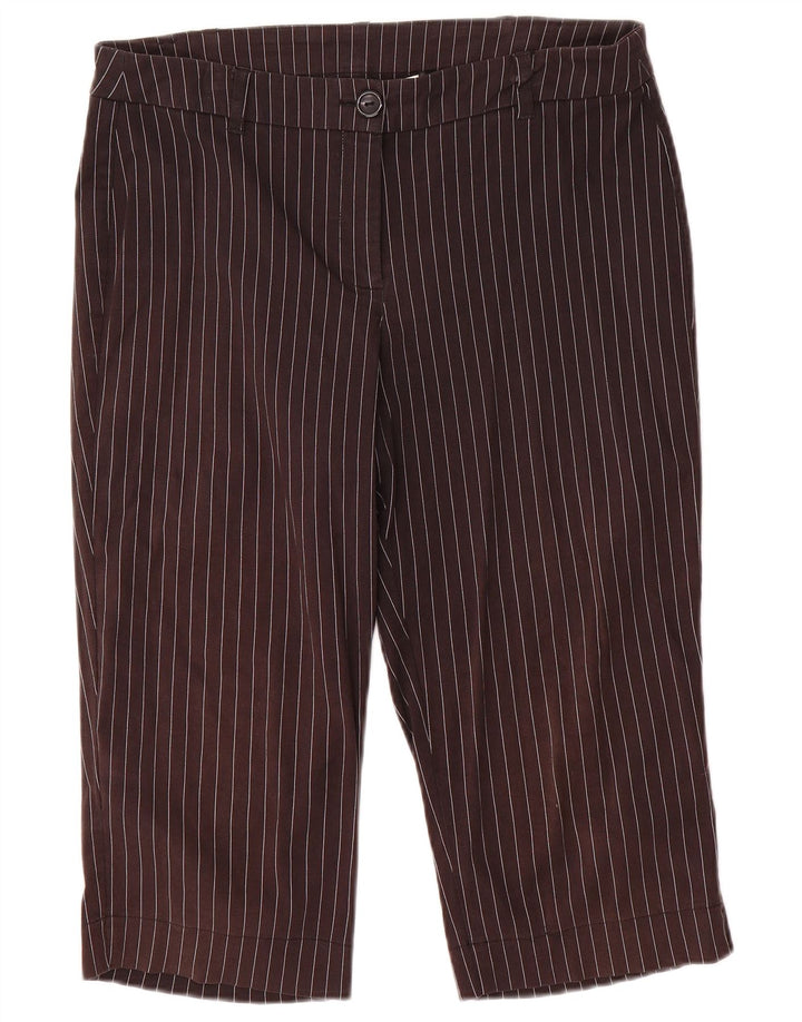 Pantaloni Capri pentru femei Marks & Spencer EU 40 Medium W32 L18 Gri cu dungi