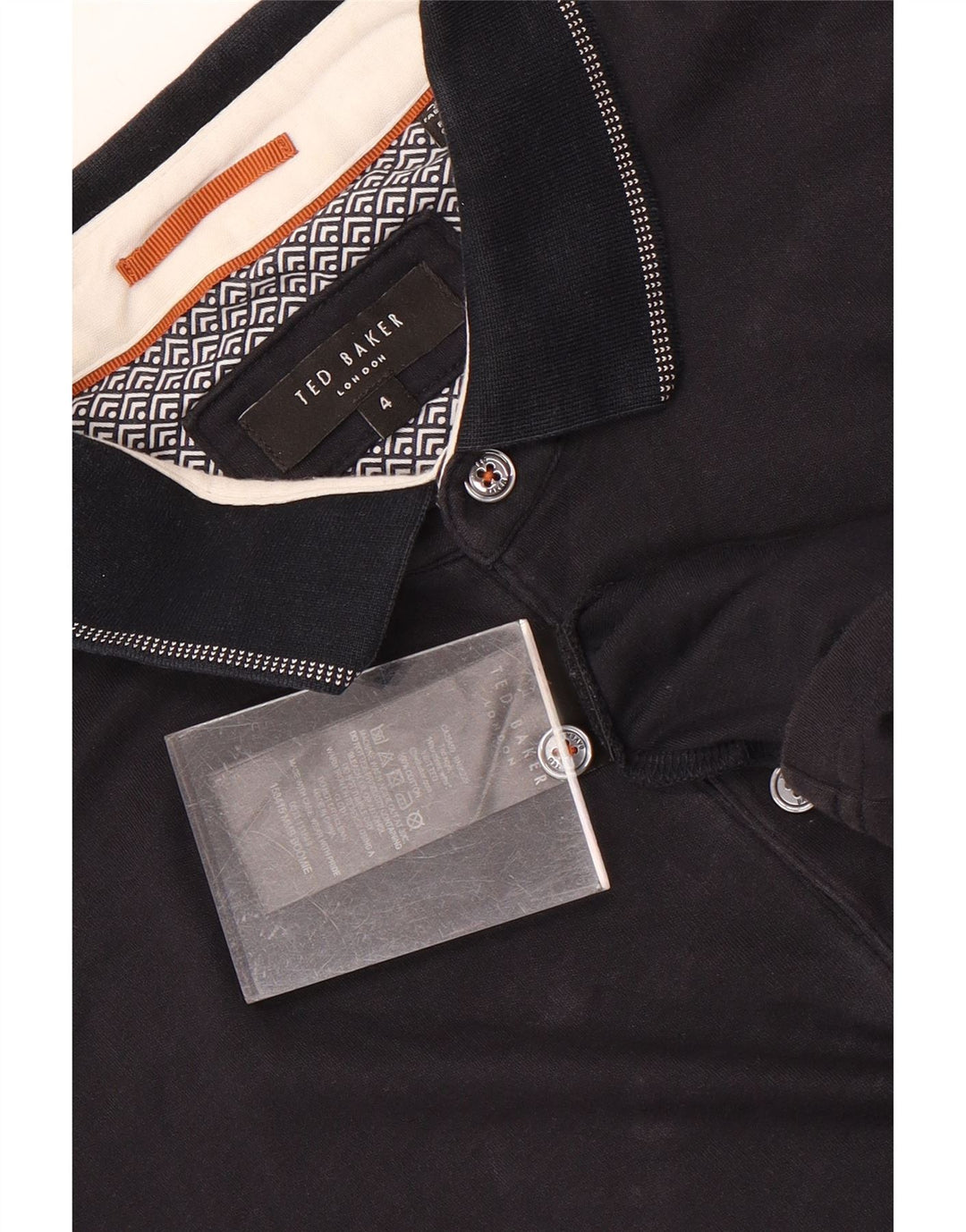 Tricou polo pentru bărbați Ted Baker Mărimea 4 mare din bumbac bleumarin
