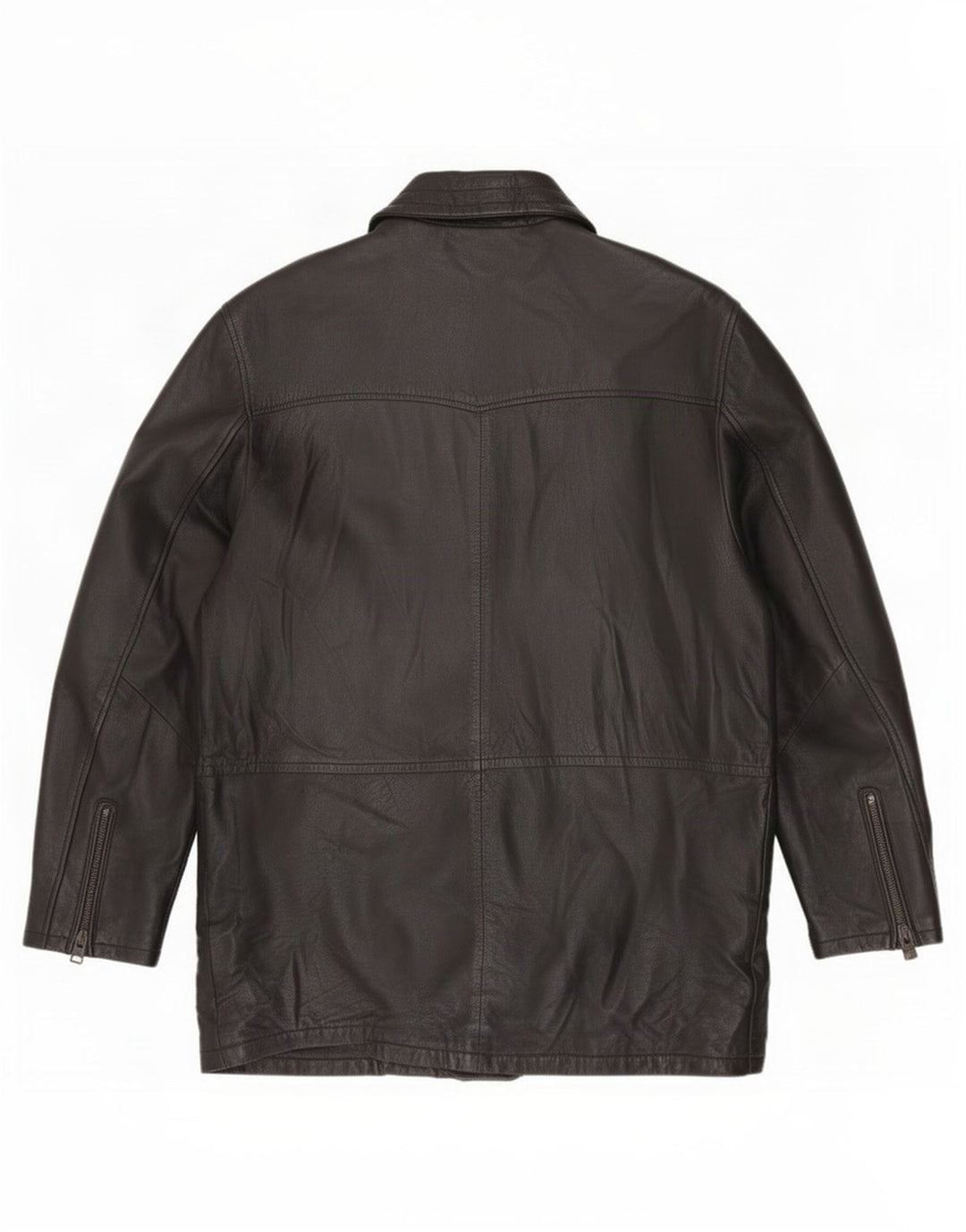 Palton din piele pentru bărbați Salvatore Lepore IT 52 XL negru