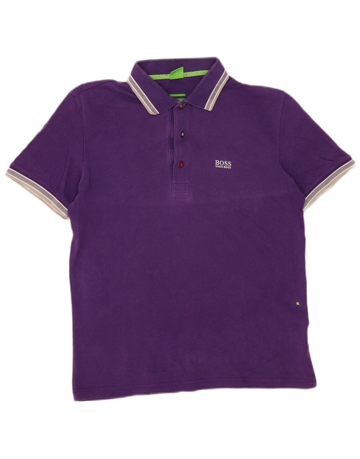 Tricou polo Hugo Boss pentru bărbați din bumbac violet mediu