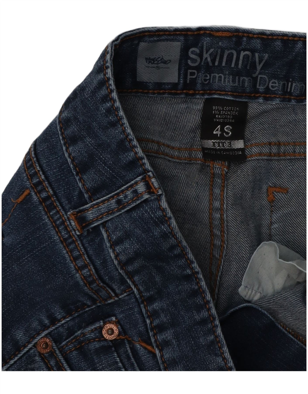 Blugi skinny pentru femei MOSSIMO US 4 Small W29 L29 Bumbac albastru