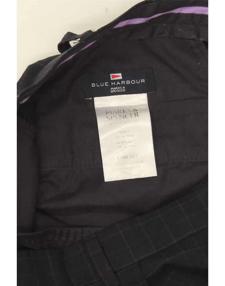 Pantaloni de costum drepți pentru bărbați Marks & Spencer, Blue Harbour, L36 L31