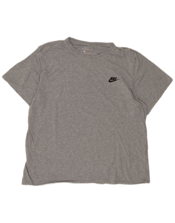 Tricou obișnuit Nike pentru bărbați Top mare din bumbac gri