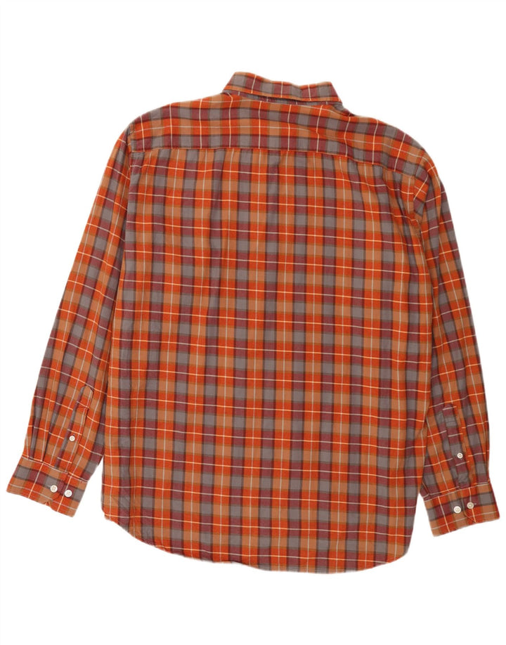 Cămașă de flanel pentru bărbați Carrera 2XL, bumbac cu carouri portocalii