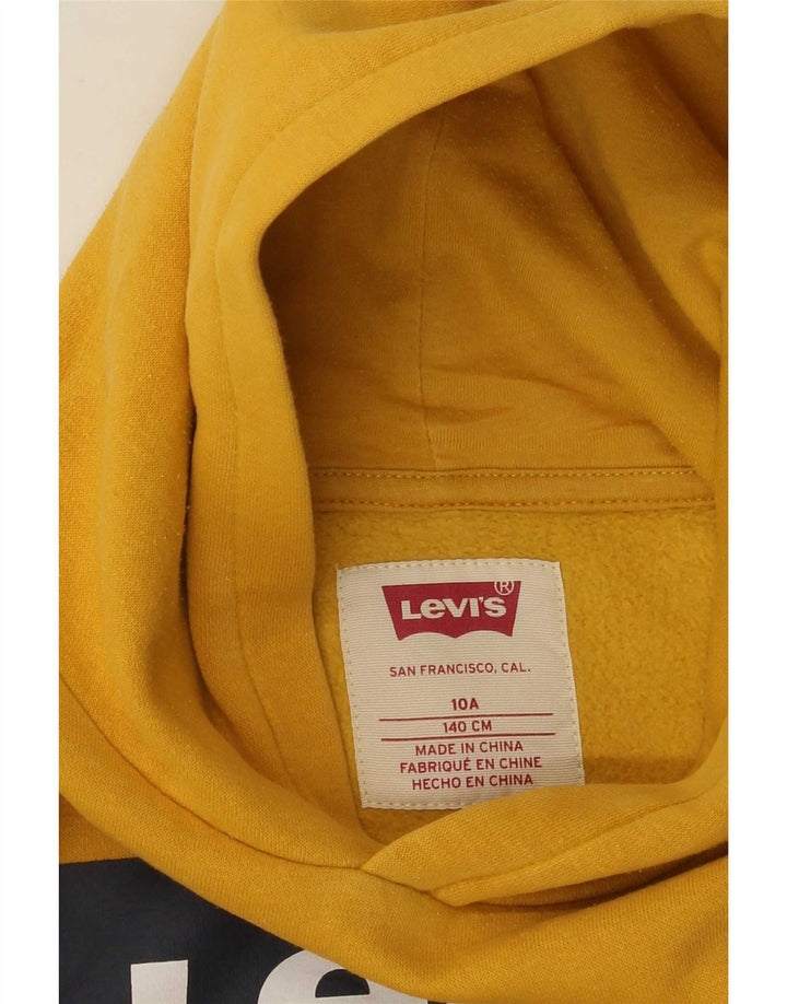 Pulover Levi's pentru băieți, cu capota, 9-10 ani, galben