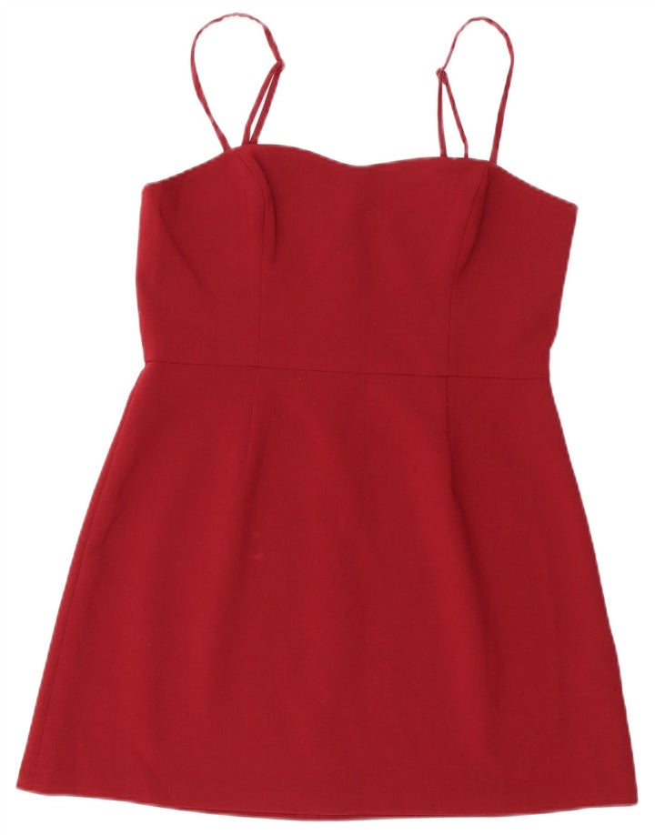 Rochie de soare pentru femei French Connection UK 14 Medium Burgundy Poliester
